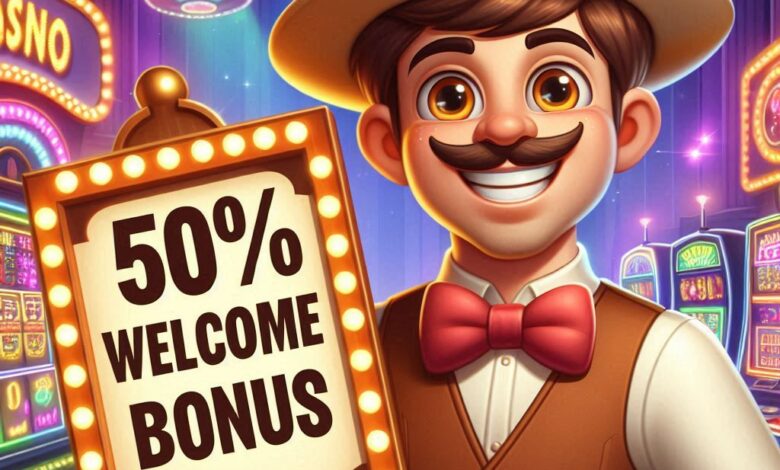 50% welcome bonus